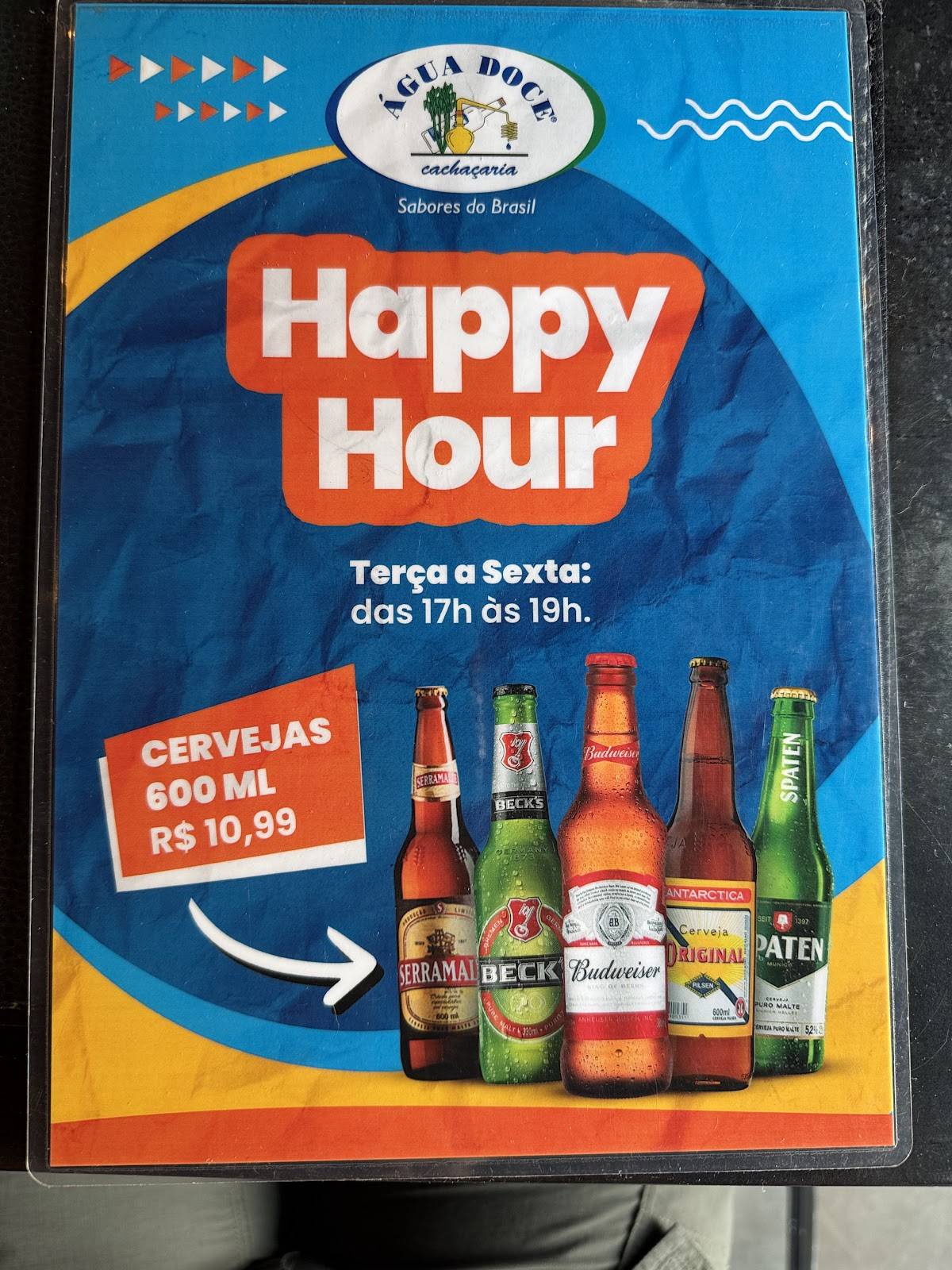 Água Doce Cachaçaria - Foz do Iguaçu cardápio