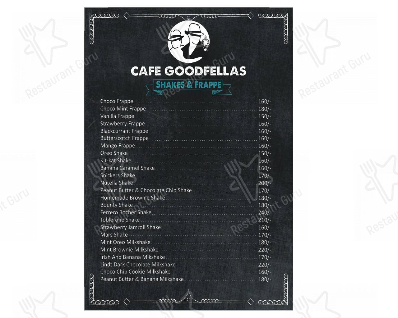 Café goodfellas menu