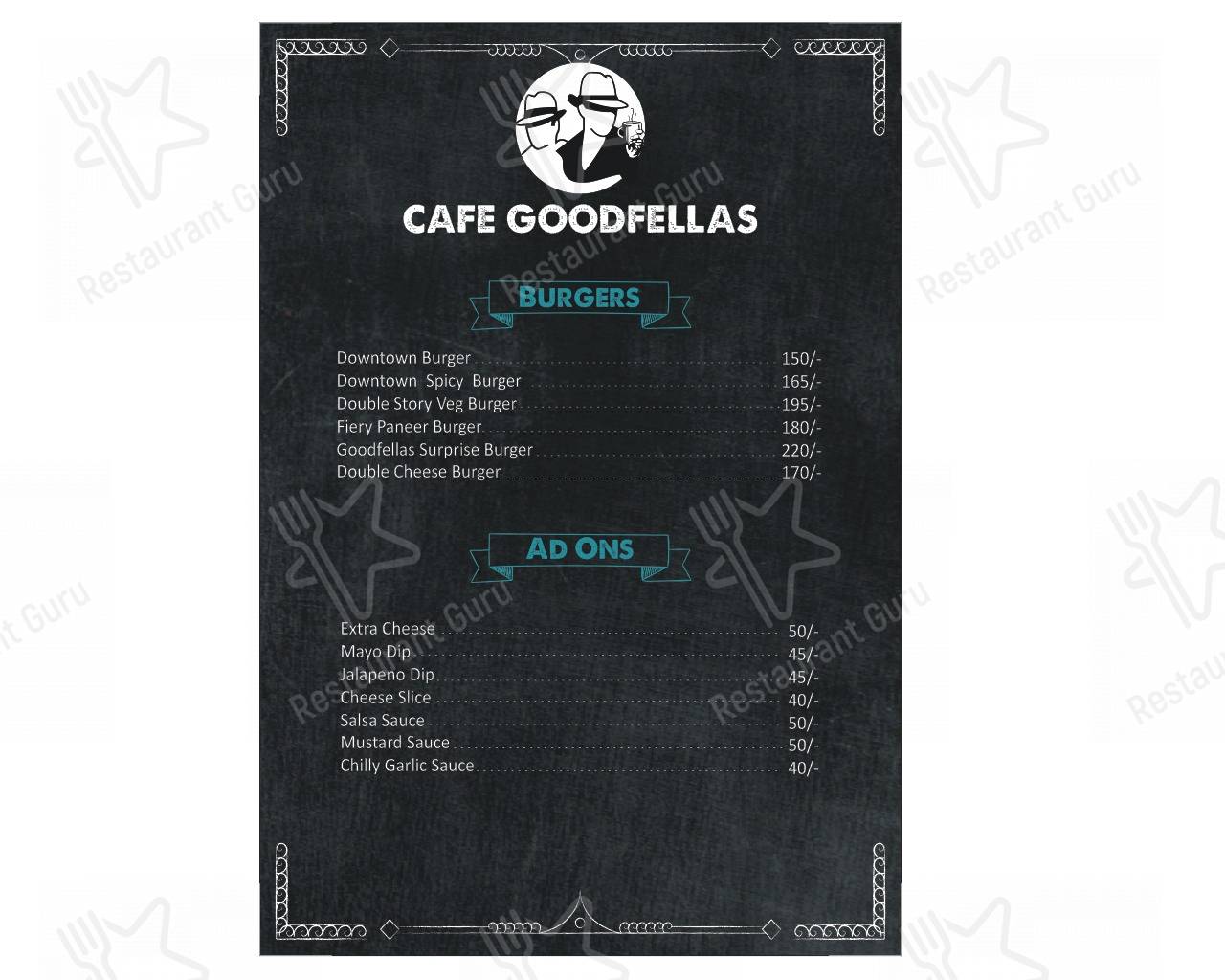 Café goodfellas menu