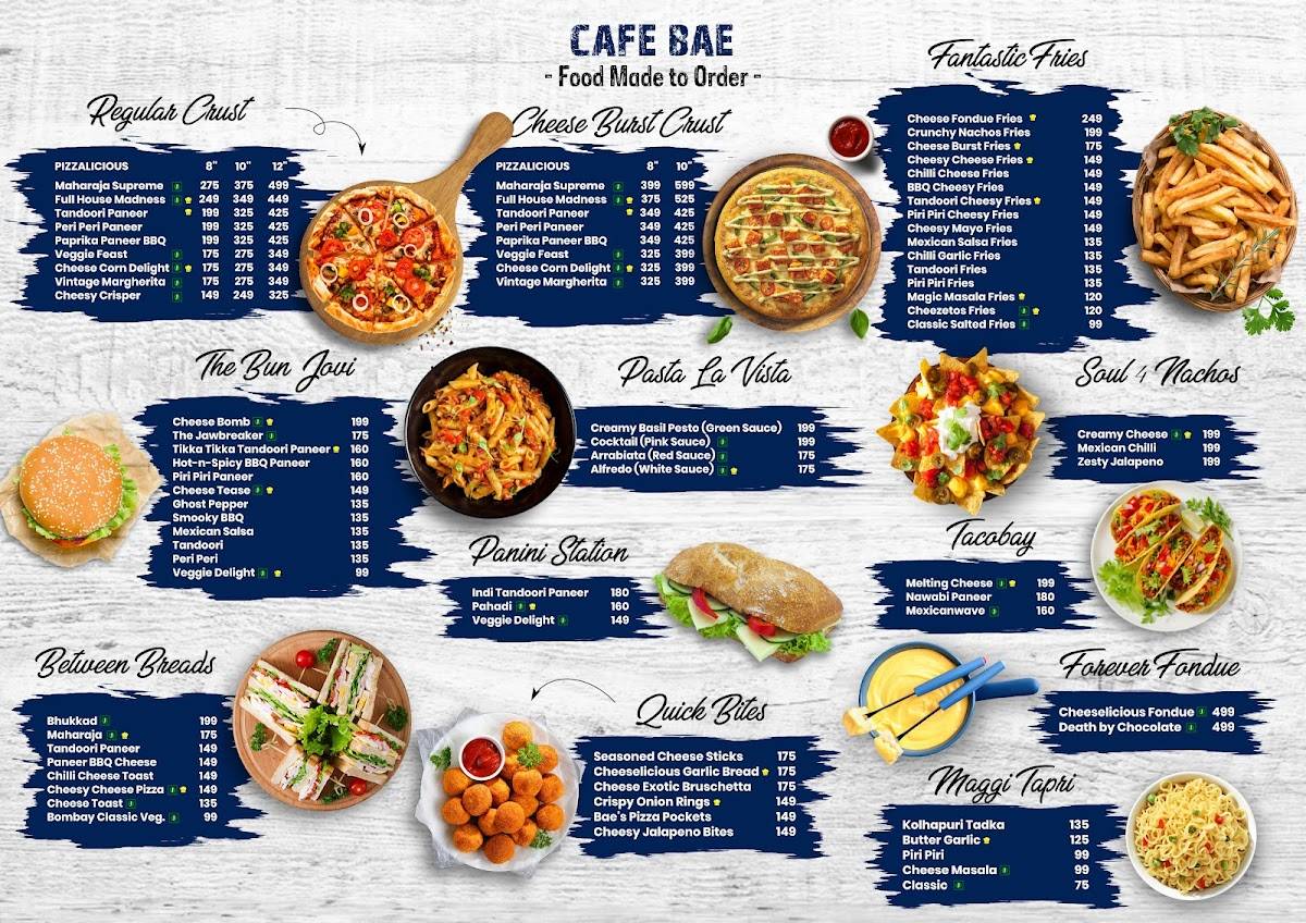 Cafe Bae menu