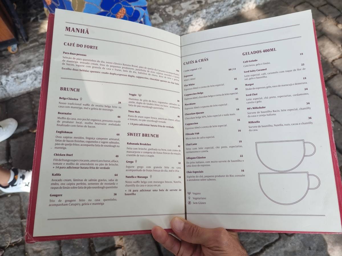 Café 18 do Forte cardápio