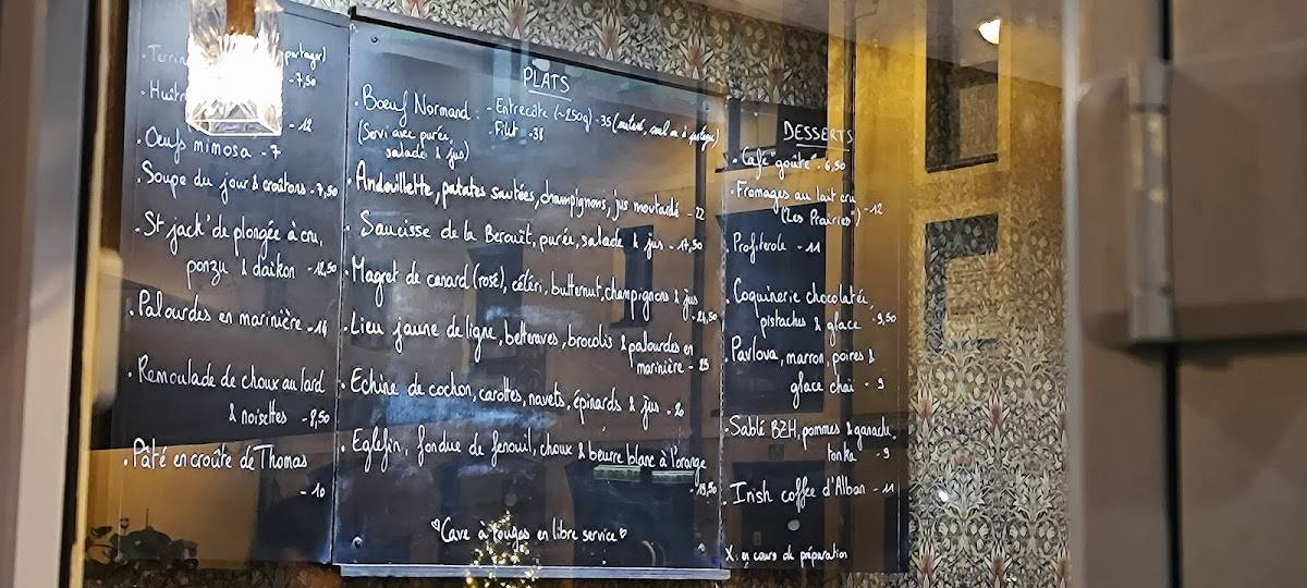 Menu de Café Breton