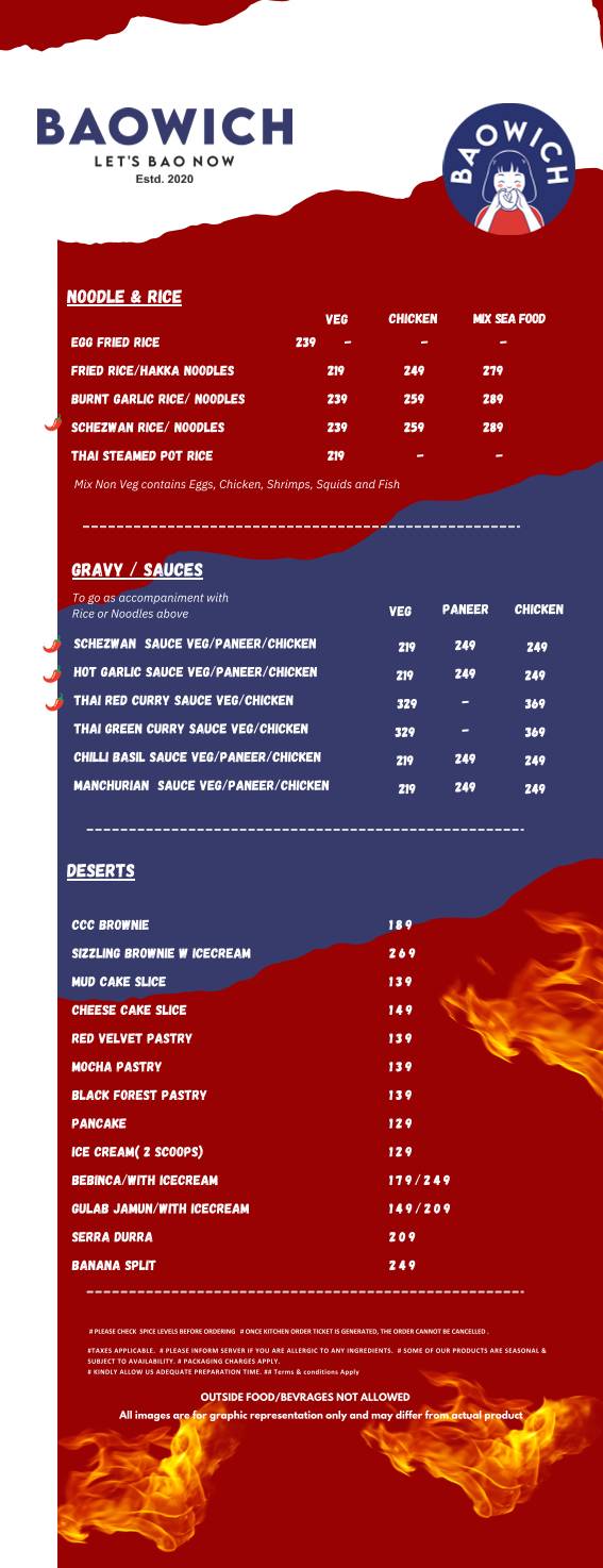 Cafe Chai Coffee Best Bar and Restaurant in Goa menu