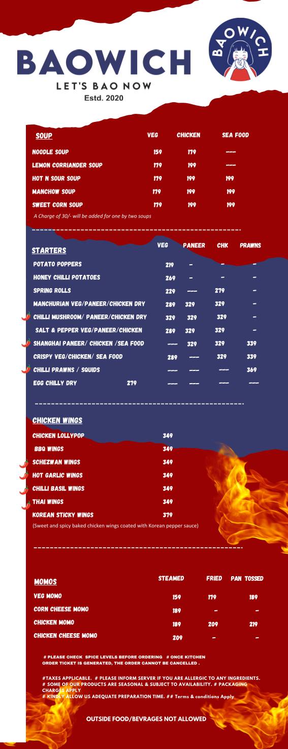 Cafe Chai Coffee Best Bar and Restaurant in Goa menu