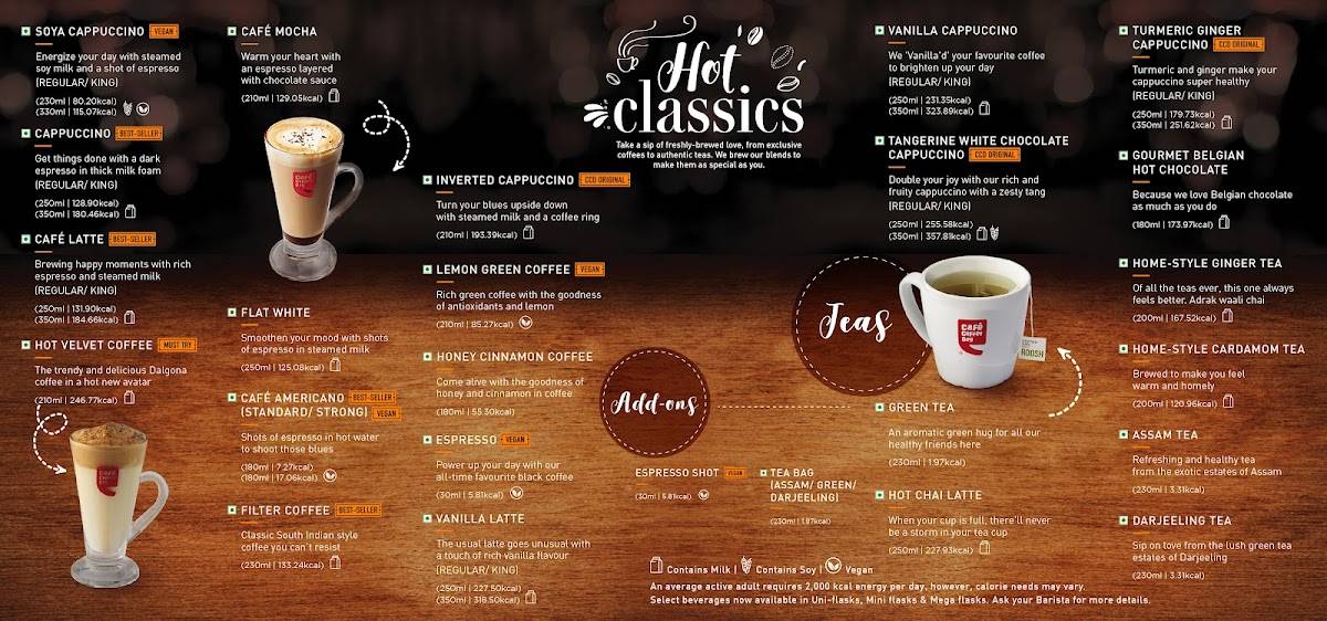 Café Coffee Day menu