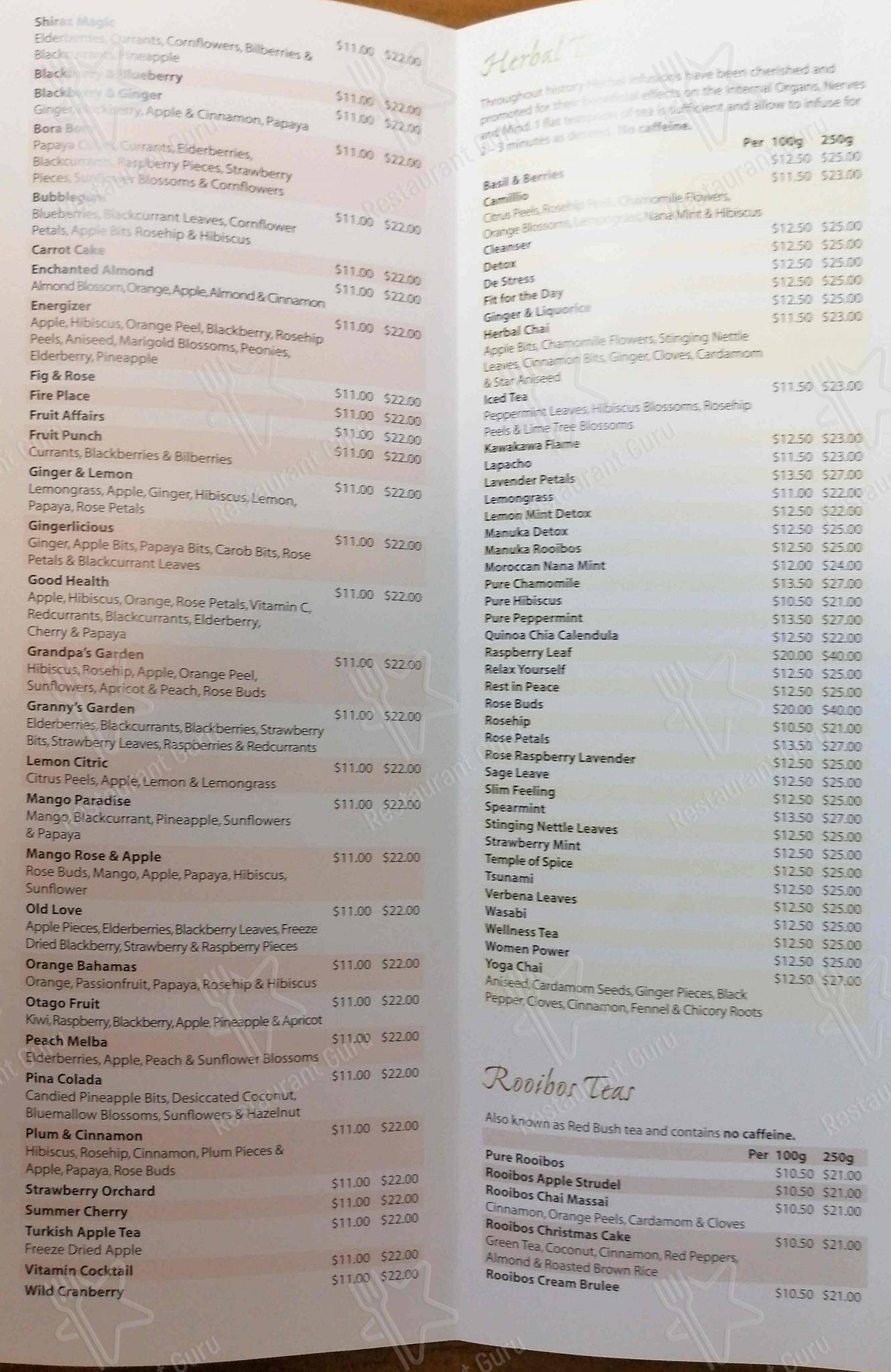 Menu at Coffee and Tea Lovers Epsom cafe, Auckland, 567 Manukau Rd