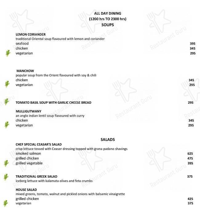 Cafe Delish menu