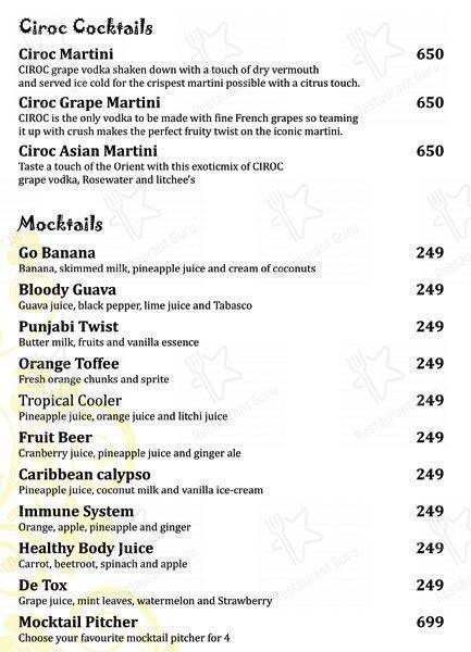 Cafe Delish menu