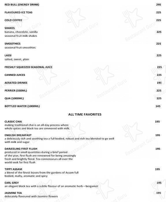 Cafe Delish menu