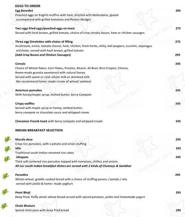 Cafe Delish menu