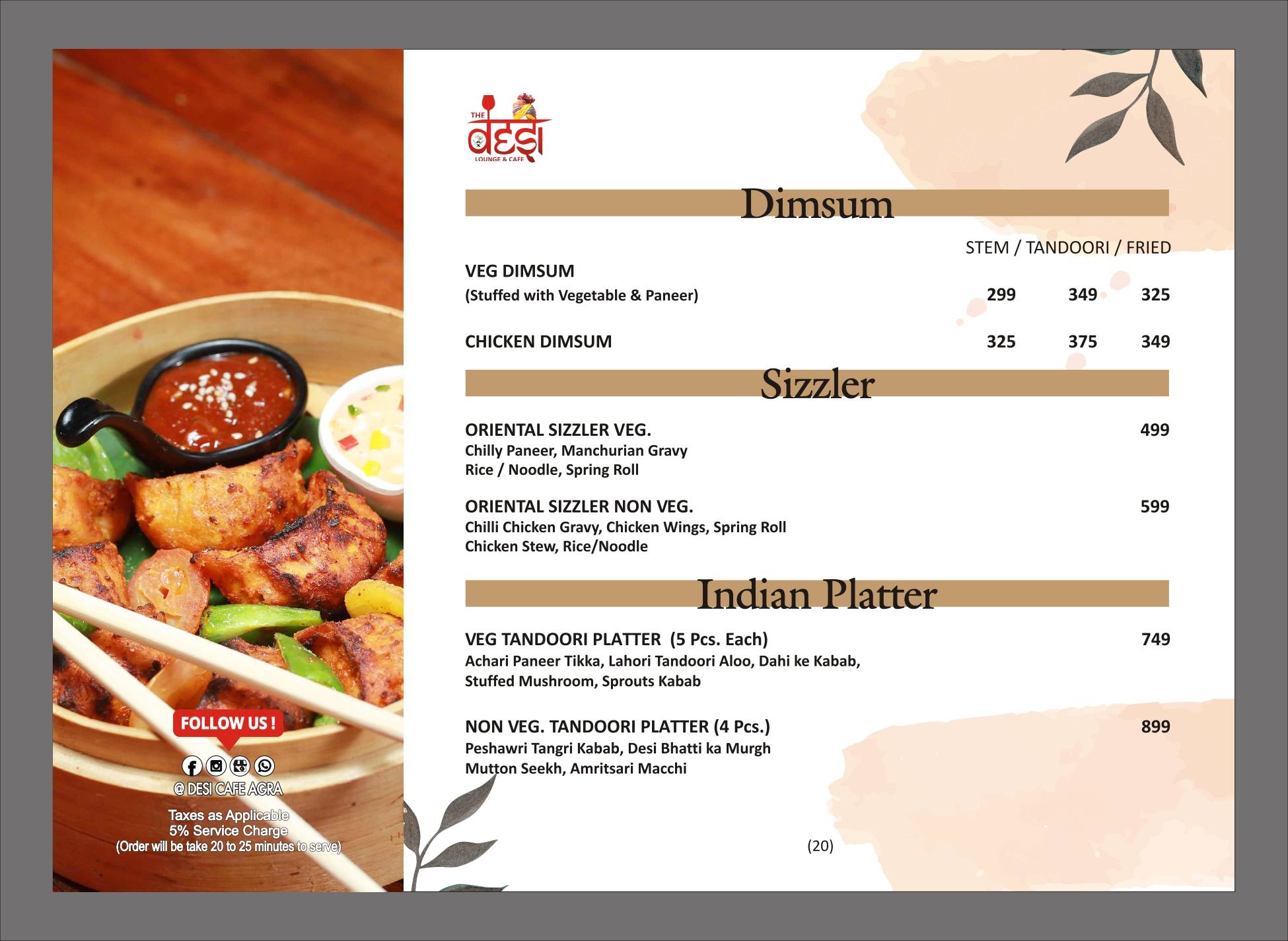 NUCLER - Ex Desi Cafe menu