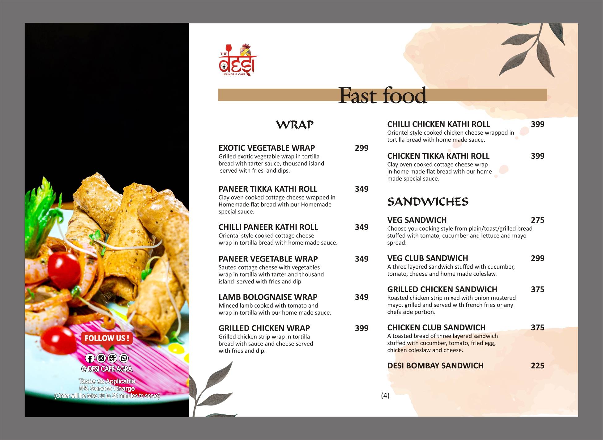 NUCLER - Ex Desi Cafe menu