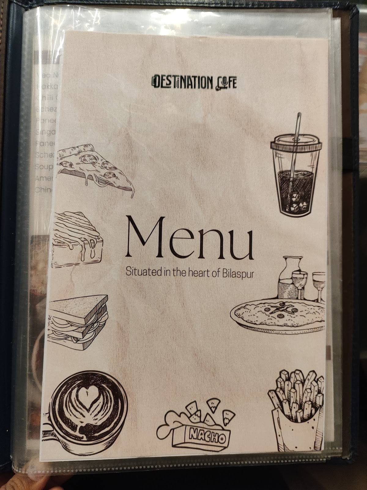 Destination cafe menu