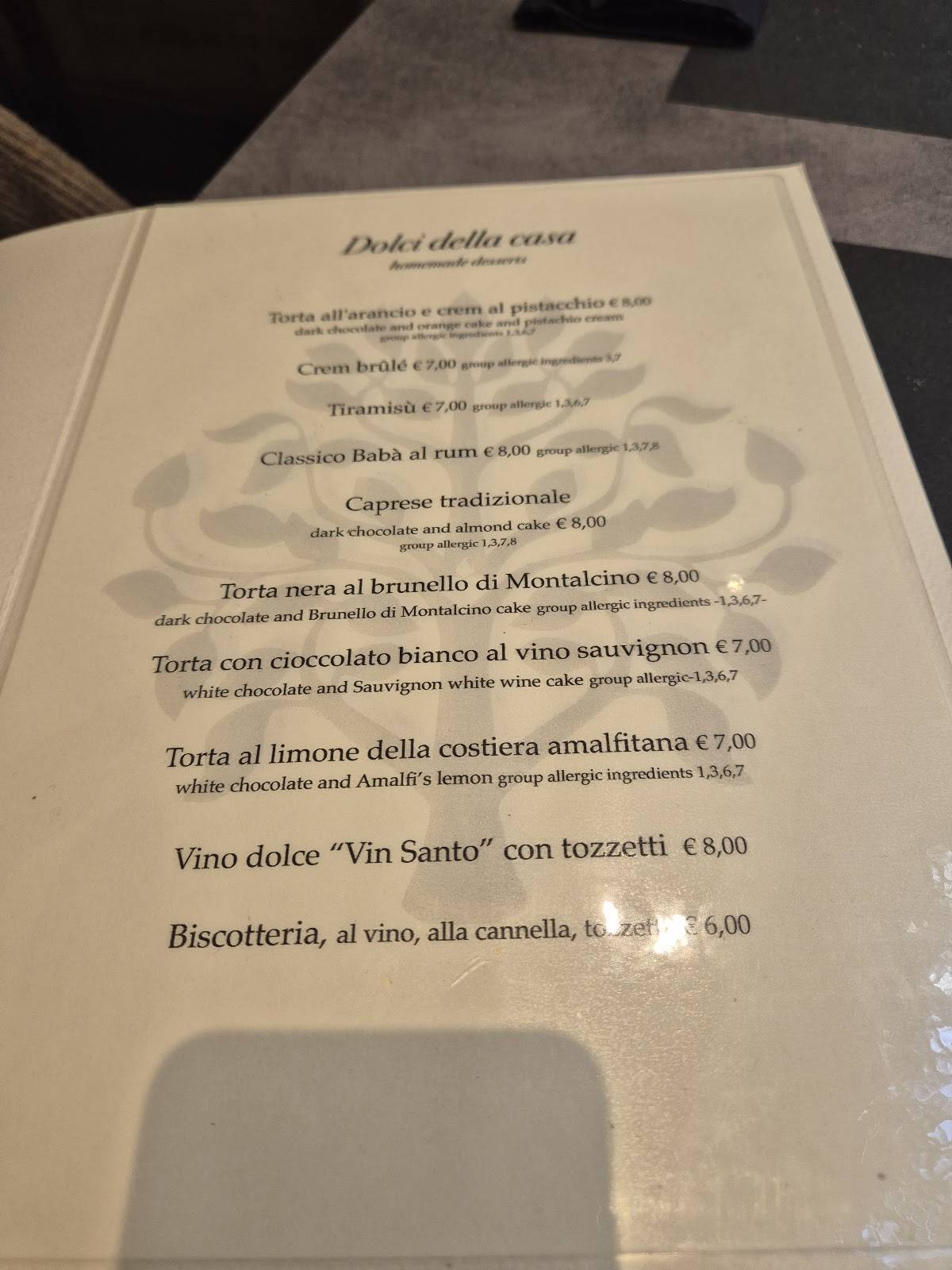 Menu di Est Artigiani del Gusto 