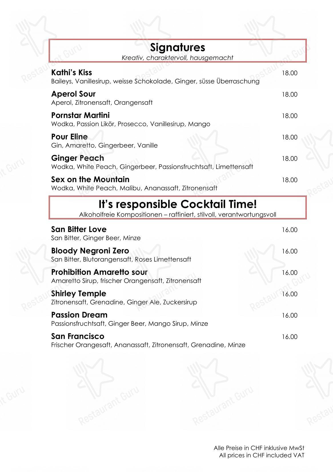 Ночное меню per Café Gourmet caffè bar