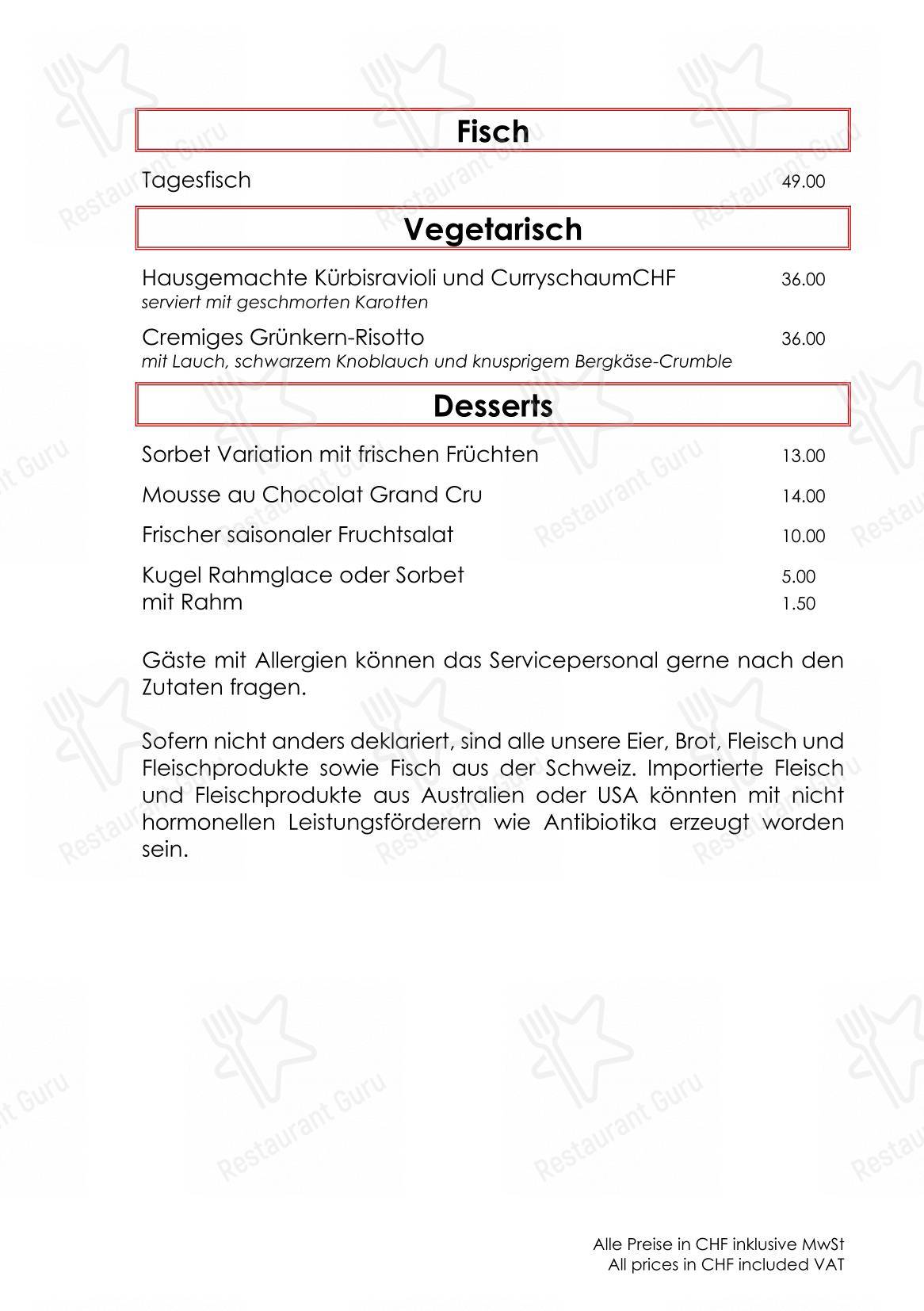 Ночное меню per Café Gourmet in Zurigo