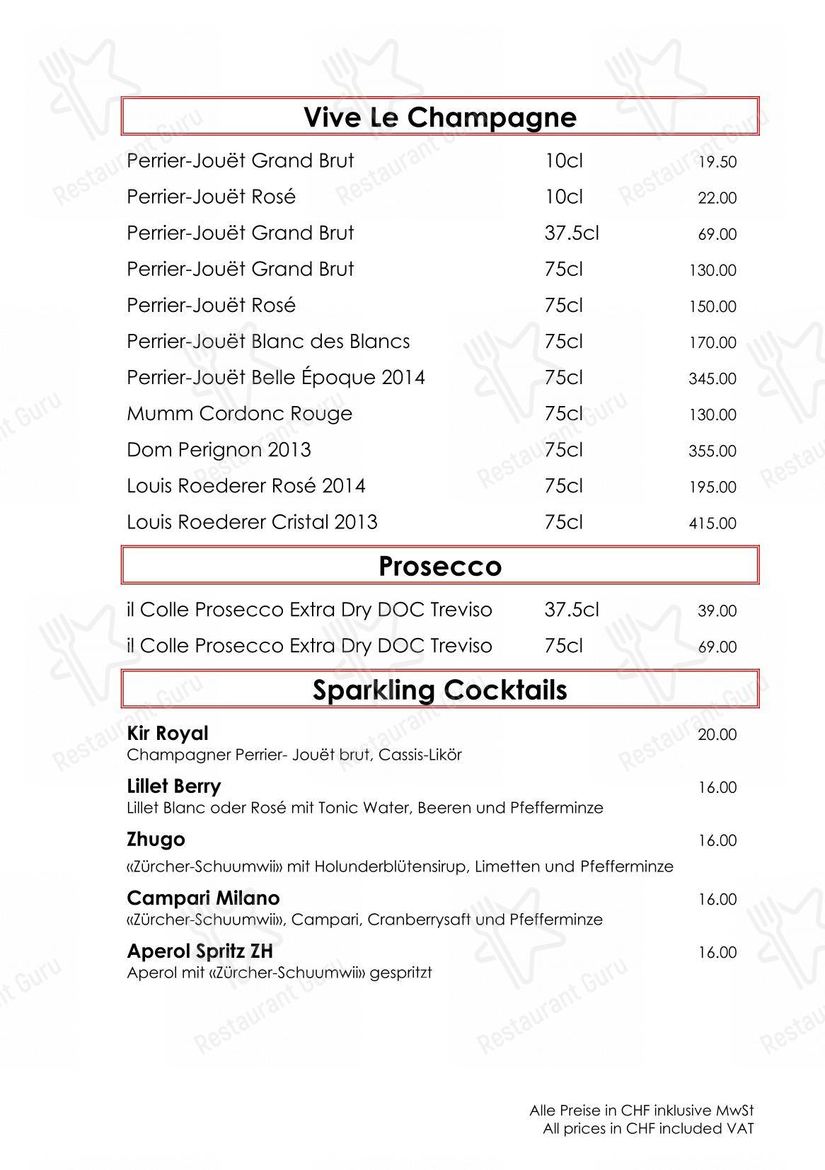 Menu di Café Gourmet - Ночное меню