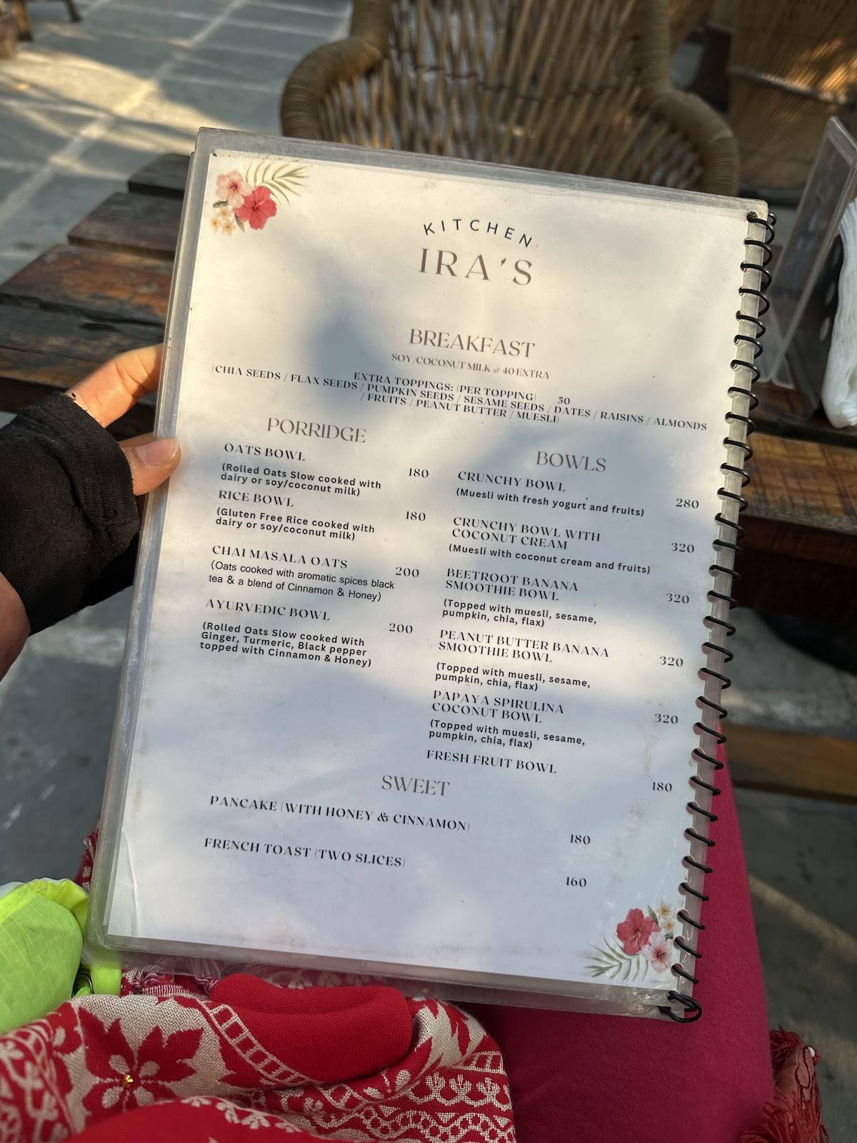 Ira's Kitchen and Tearoom menu