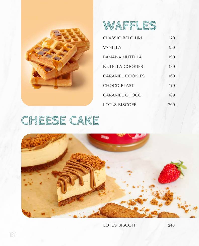 Kizza.cafe menu