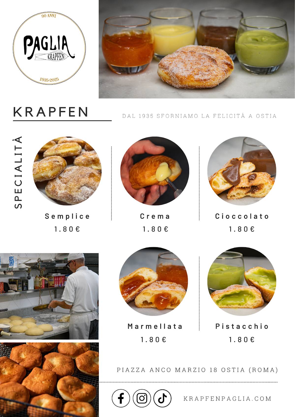 Menu de Krapfen Paglia