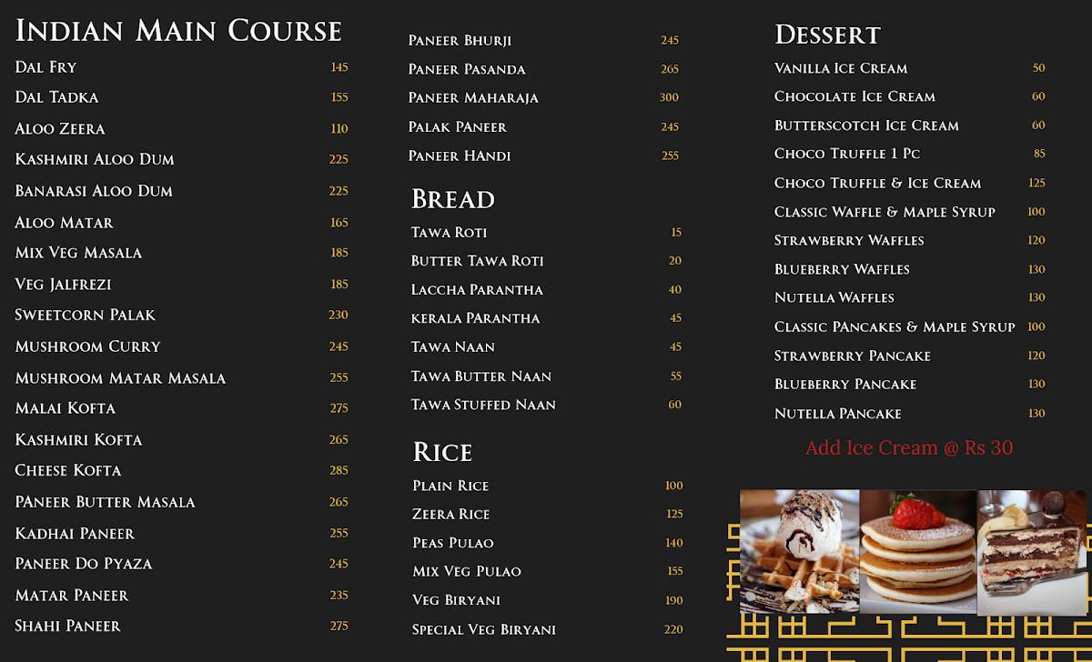 Lucy's Cafe & Restaurant menu