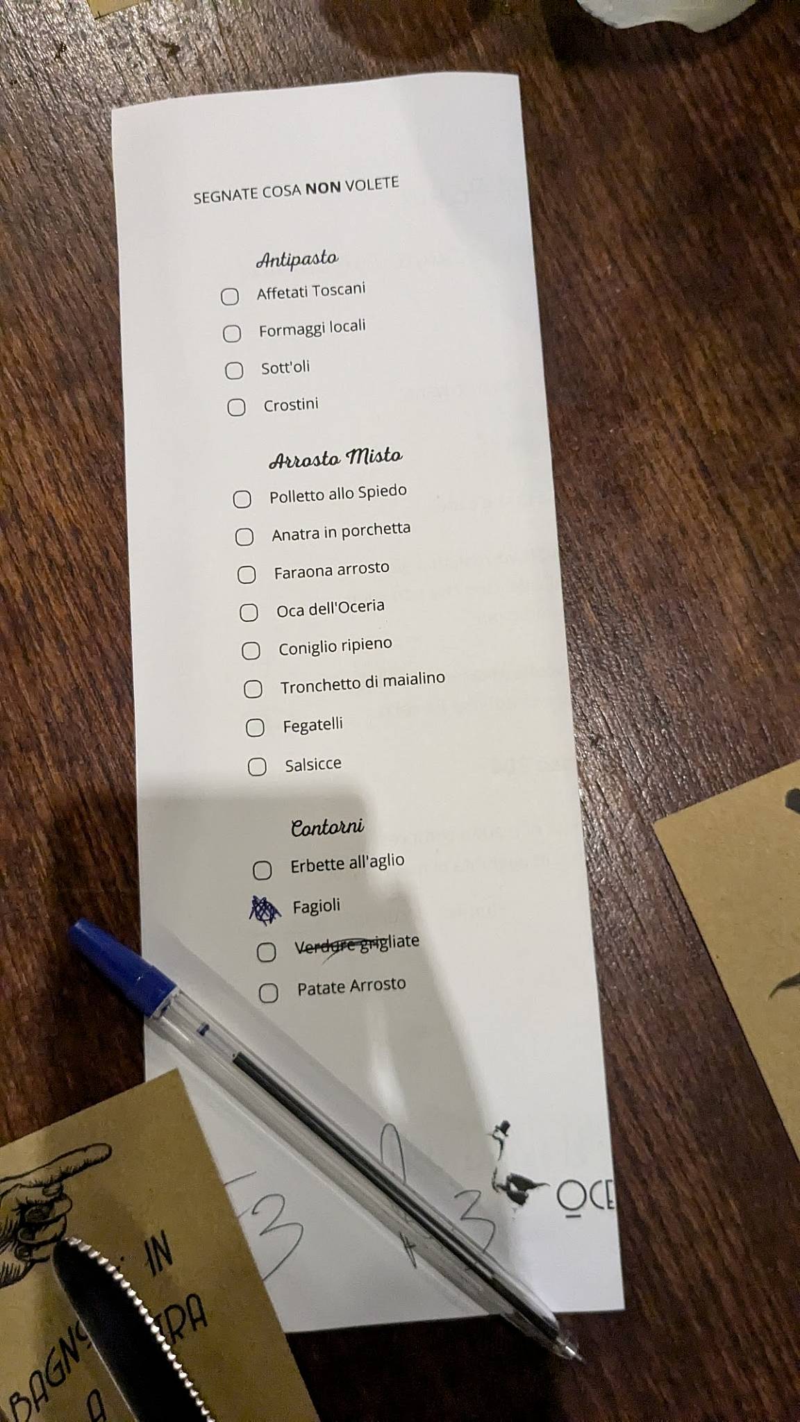 Menu di Oceria Francescana 