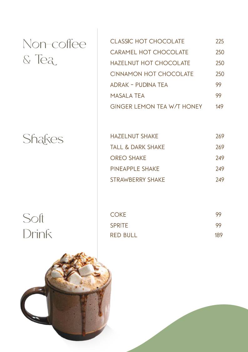 Pefeteria - Gujarat's 1st Pet Cafe menu