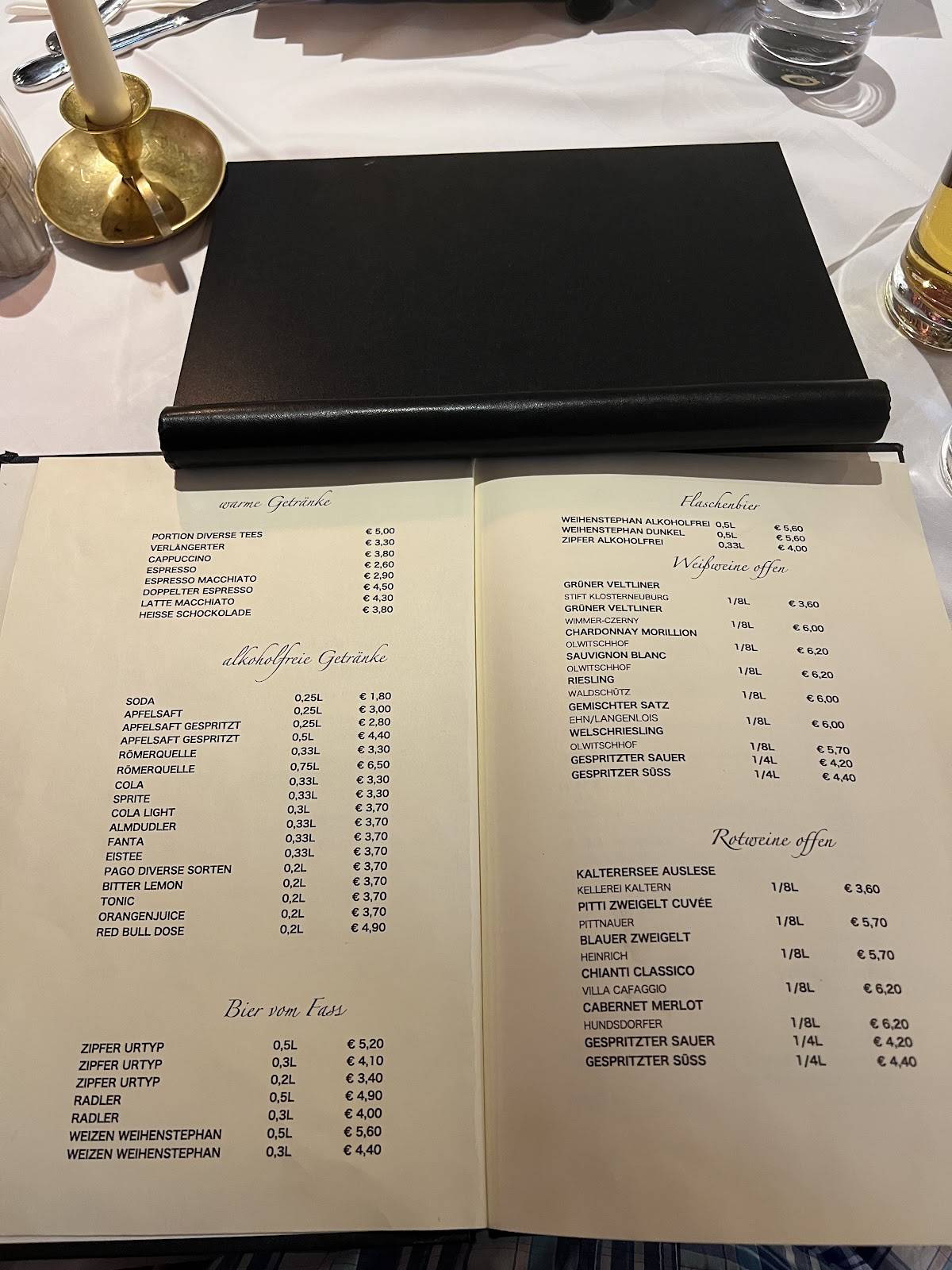 Menu de Piano Bar-Cafe-Restaurant
