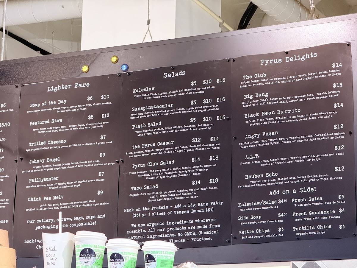 Menu de Cafe Pyrus