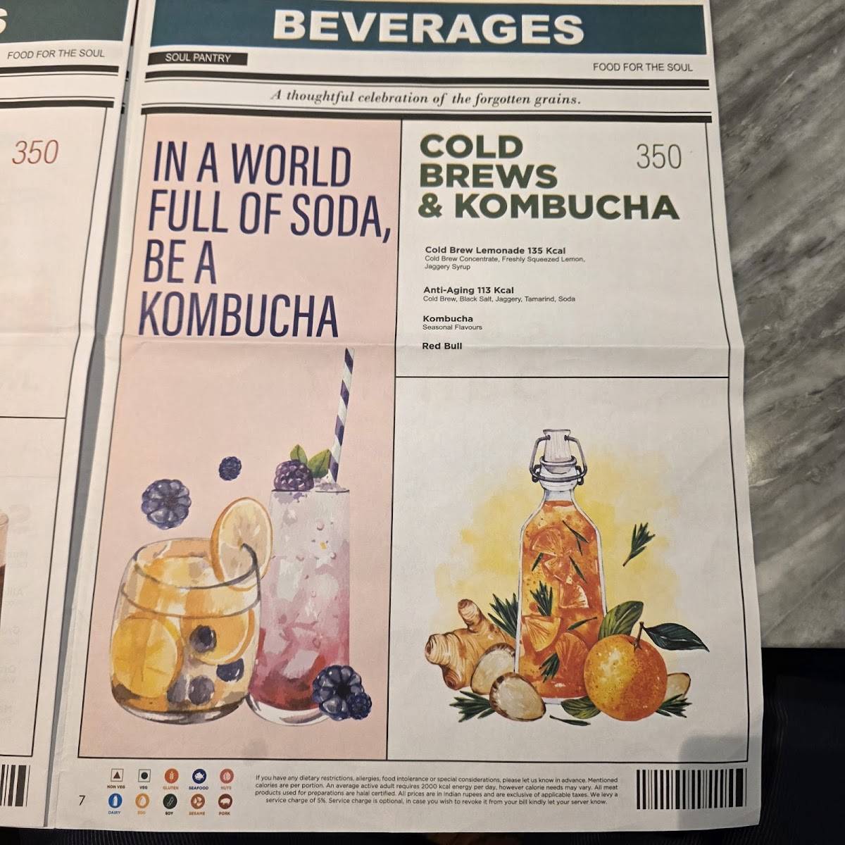 Soul Pantry - Andaz Delhi menu