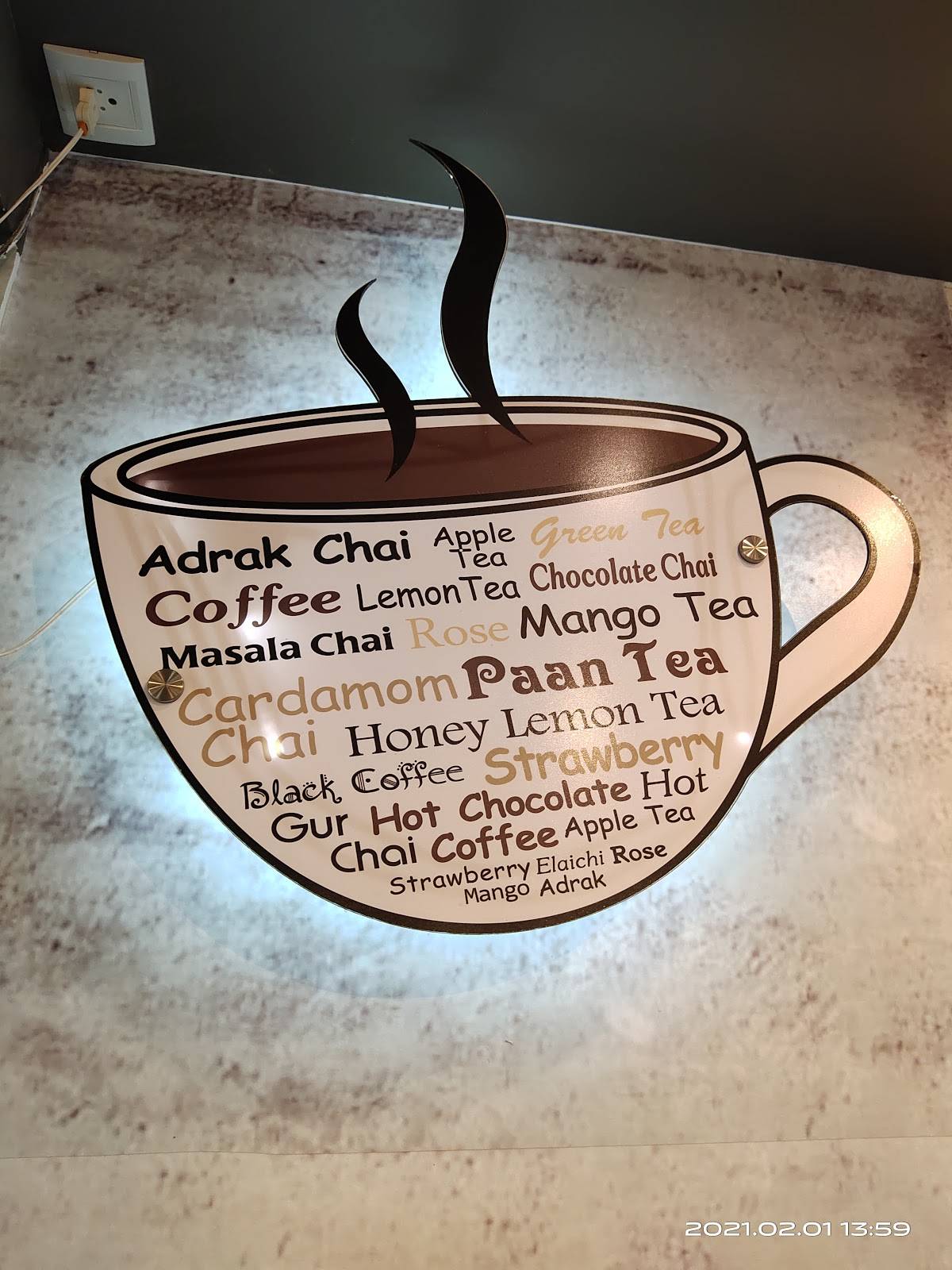 Tea Bar menu