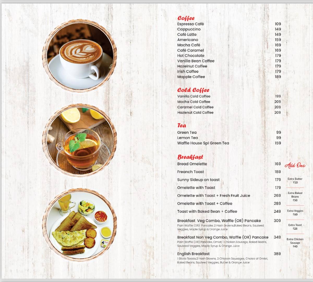 Waffle House menu