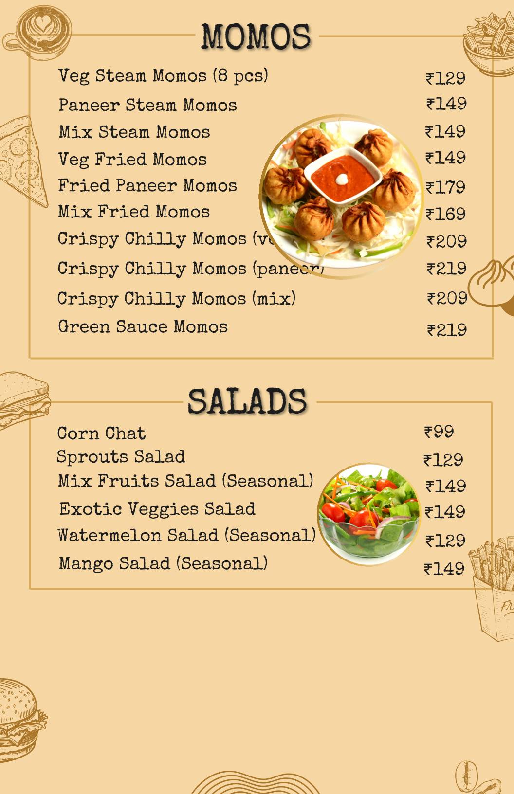 Cafeana Cafe Studio & Lounge menu