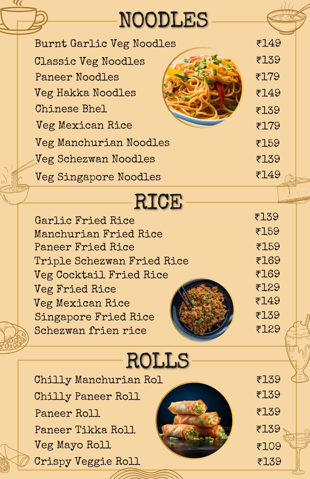 Cafeana Cafe Studio & Lounge menu