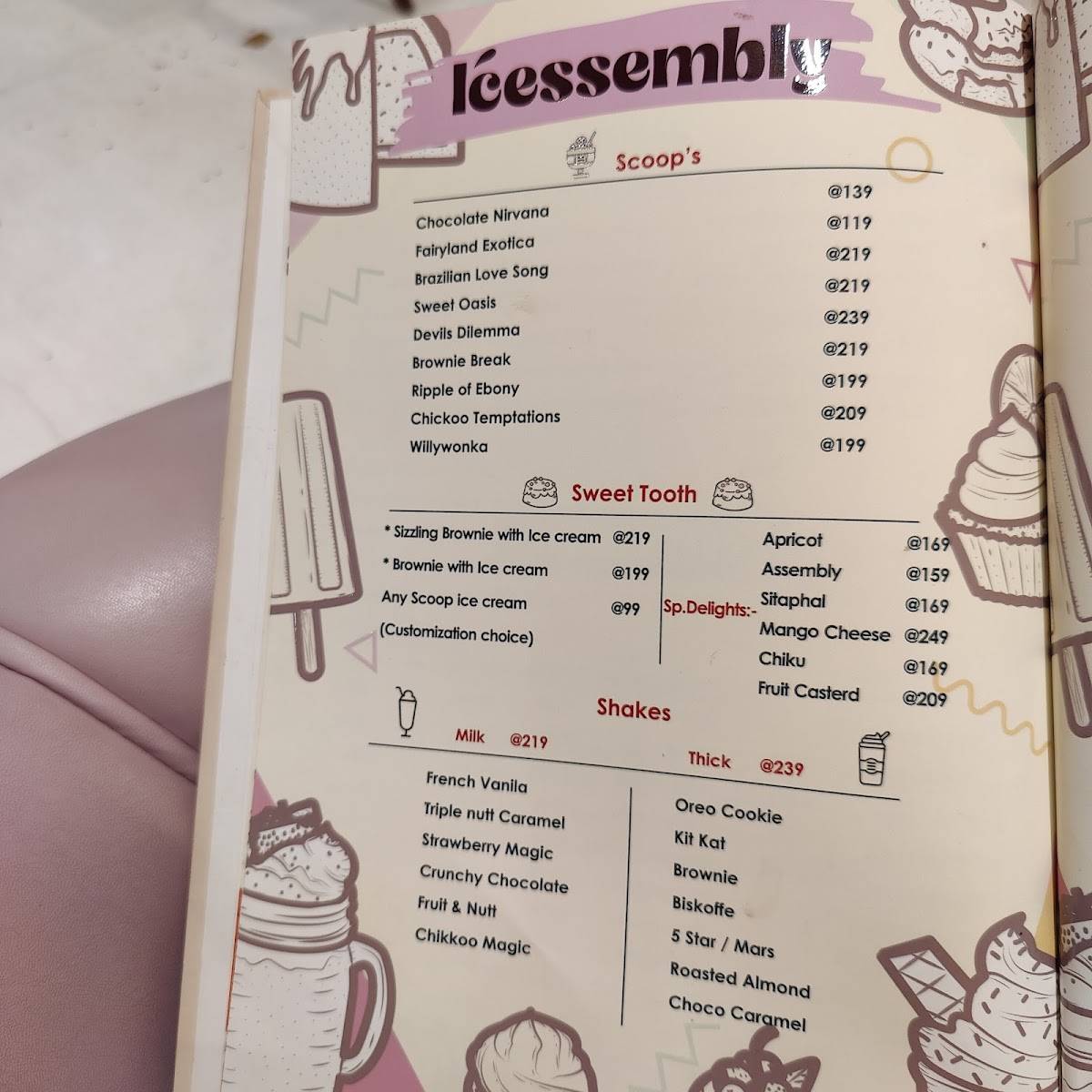 Cafelly menu