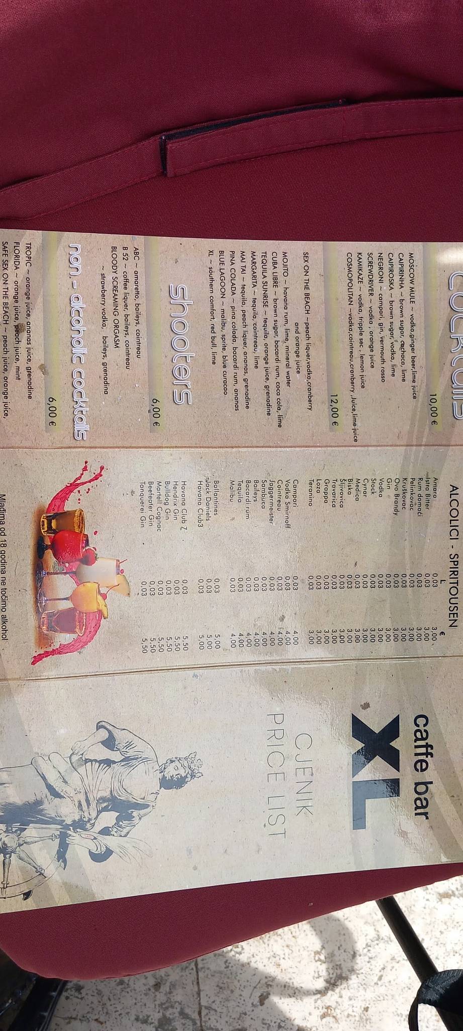 Menu di Caffe Bar XL 
