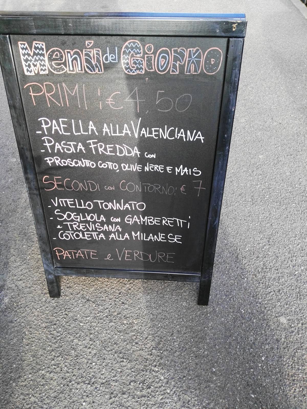 Menu di Caffè Dante 