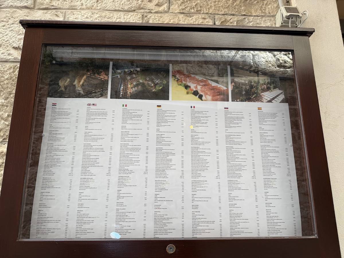 Menu di Calebotta wine bar&restaurant 