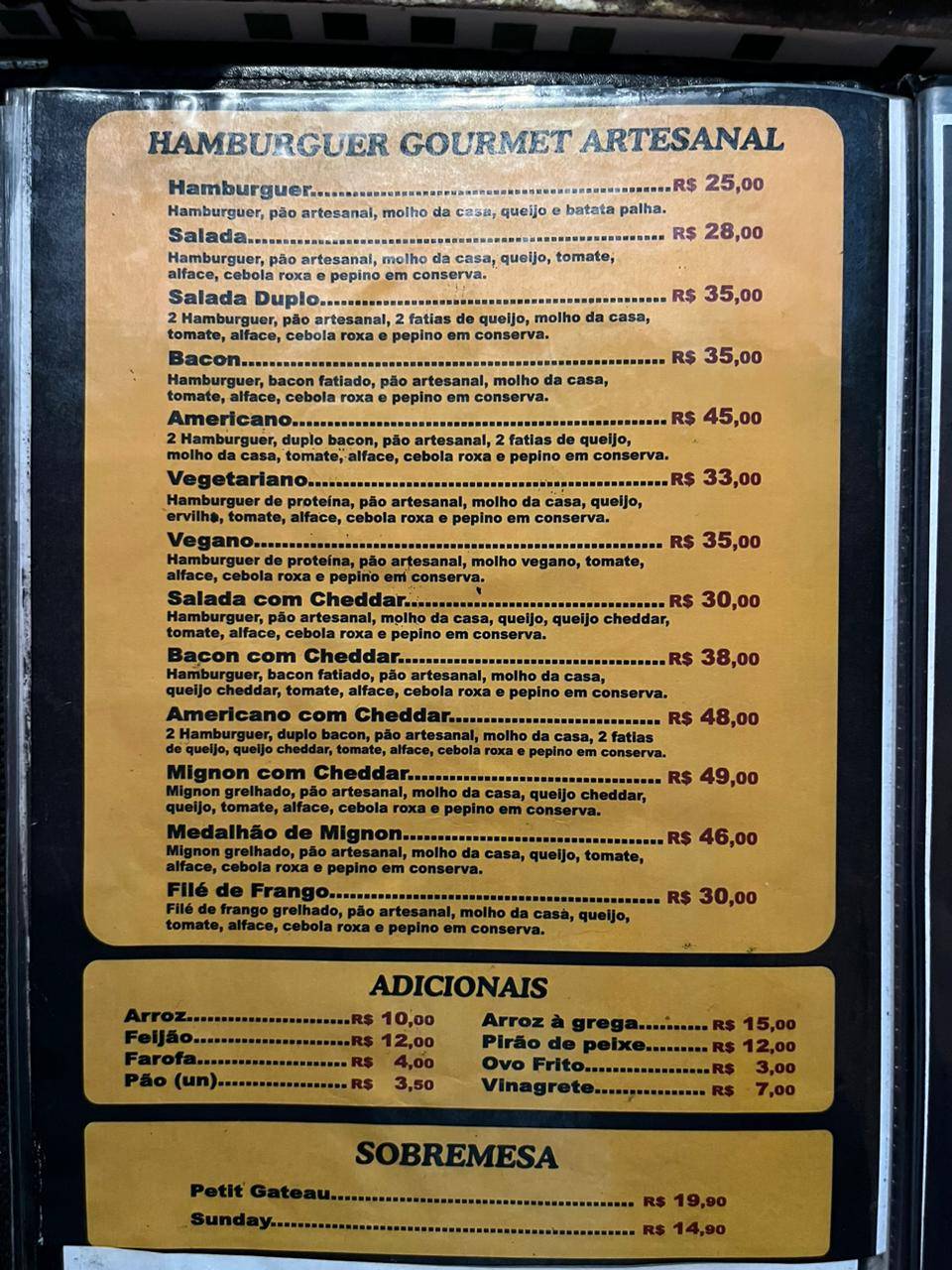 Camarão do Rafa cardápio