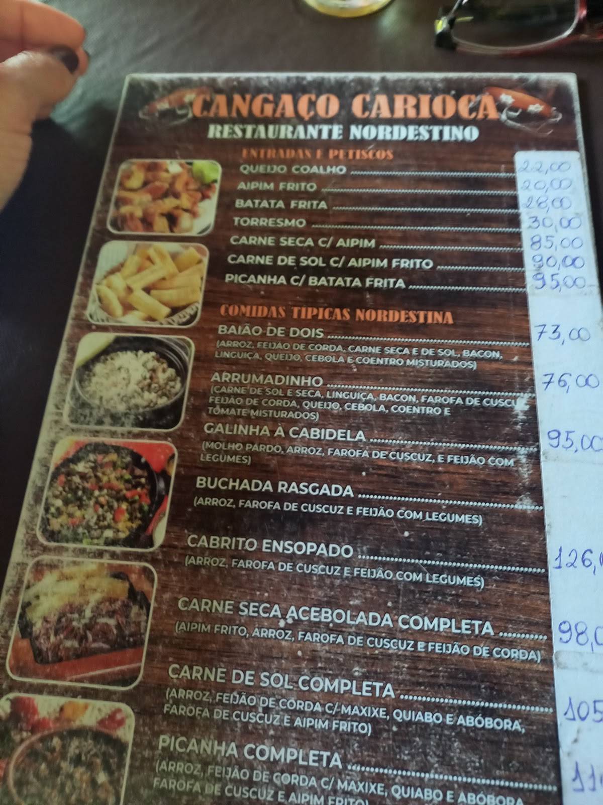 Cangaço Carioca cardápio