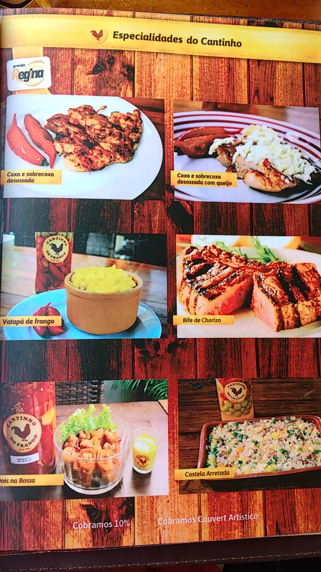 Cantinho do Frango Sul cardápio