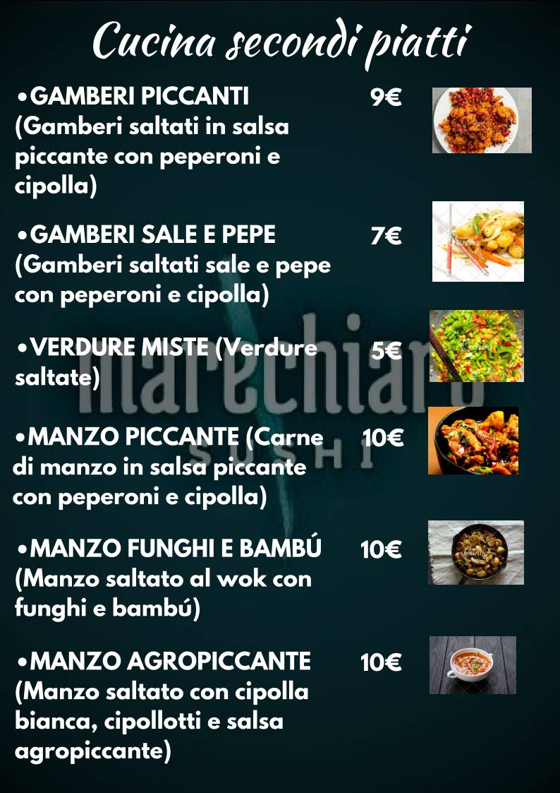 Menu di Marechiarosushi 