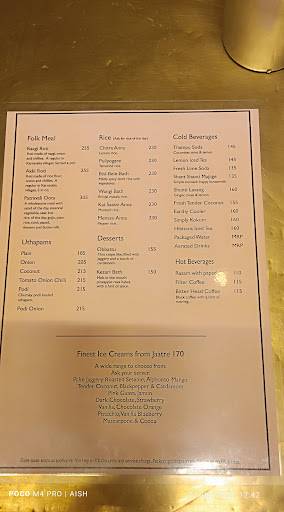 Carnatic Cafe Gurugram menu