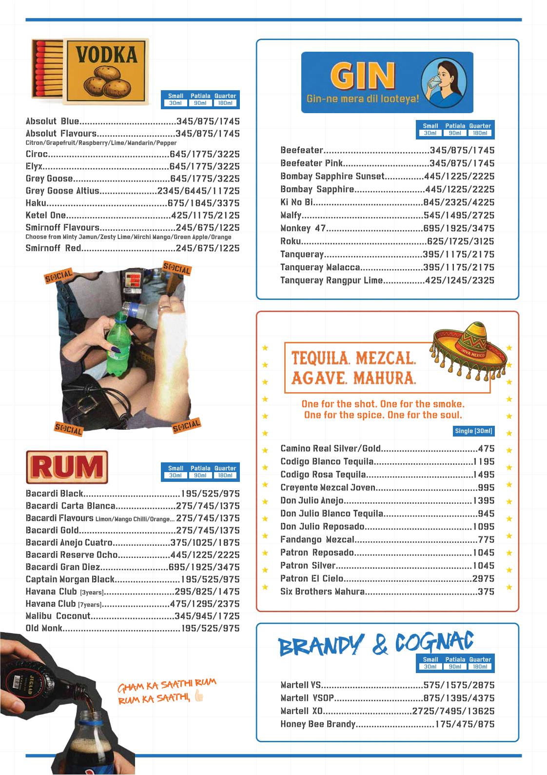 Carter Road SOCIAL menu