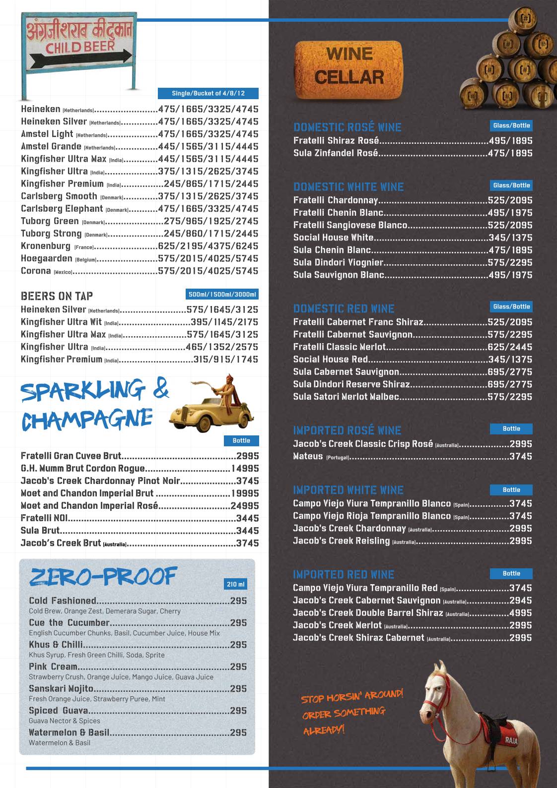 Carter Road SOCIAL menu