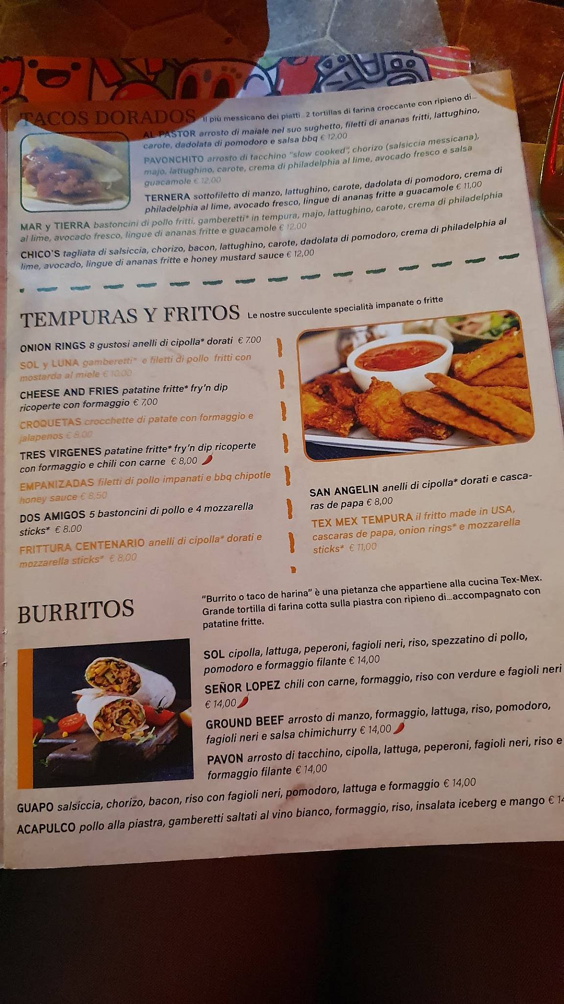 Menu di Casa Pepa 