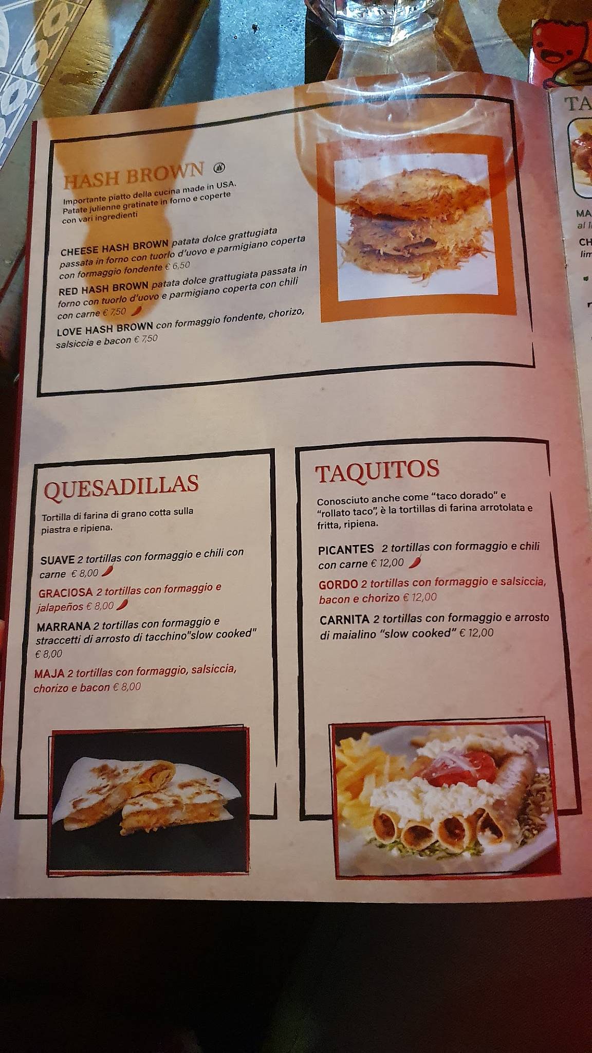 Menu di Casa Pepa 