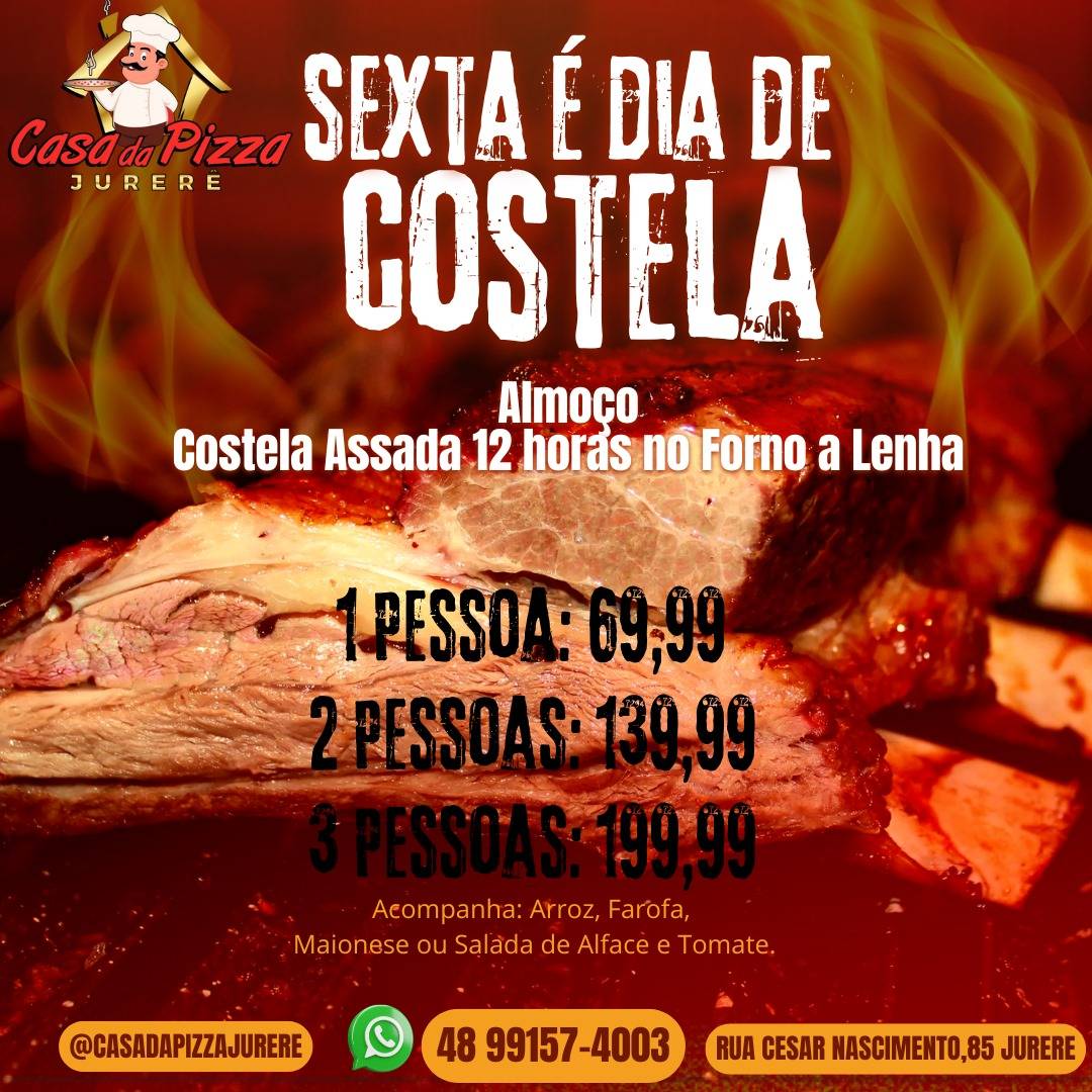 Casa da Pizza Jurerê cardápio