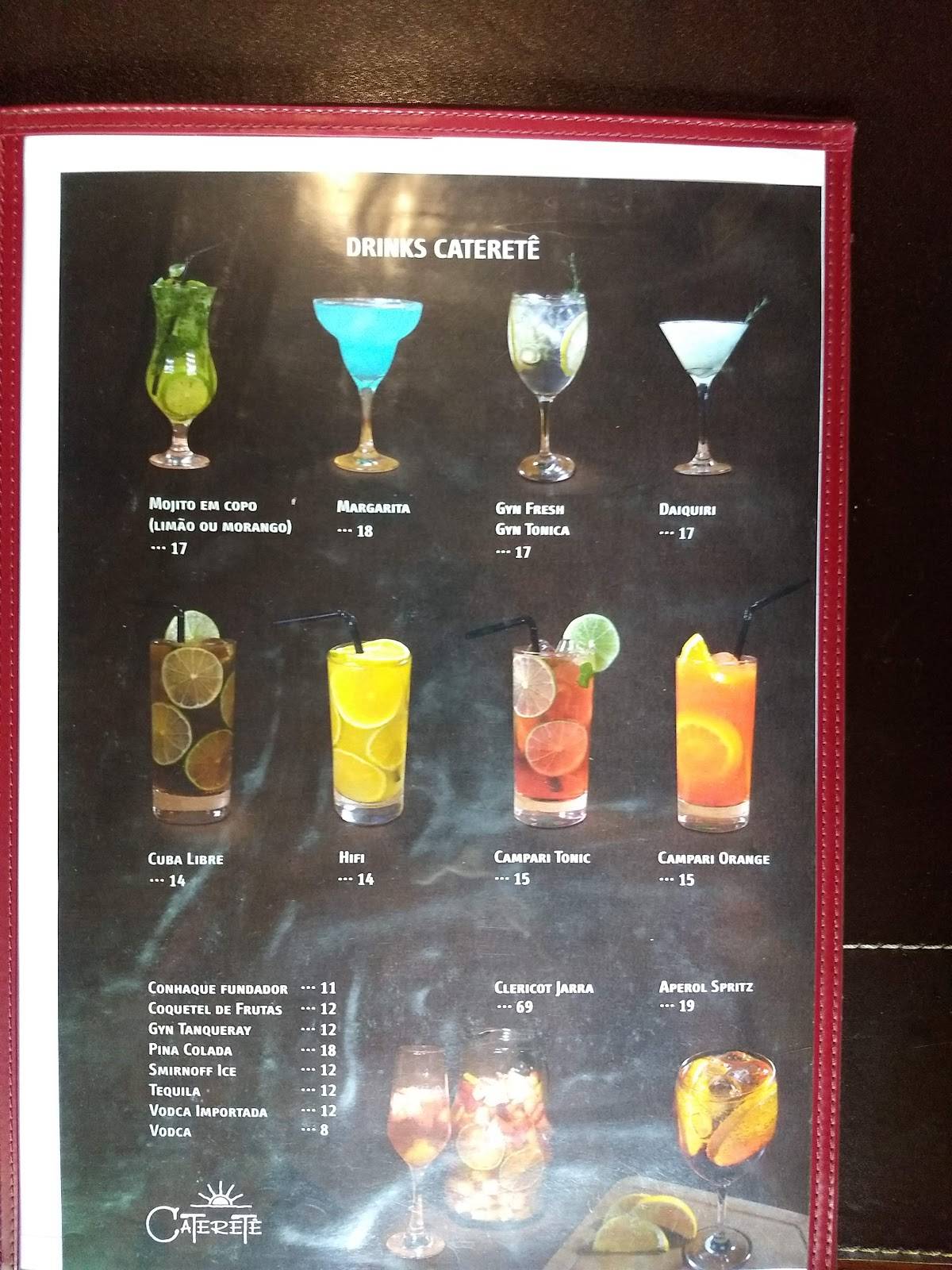 Cateretê cardápio