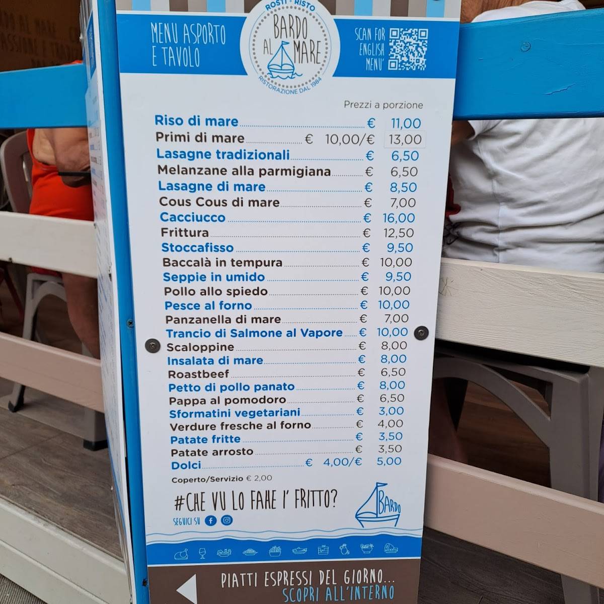 Menu di Bardo al mare Risto-Rosti 